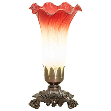 Meyda Tiffany 145780 Victorian 8" Tall Buffet Table Lamp - Mahogany Bronze
