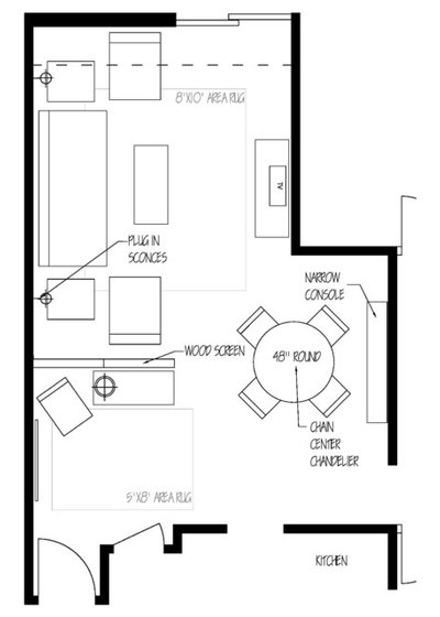 Floor Plan Room of the Day: Living-Dining Room Redo Helps a Client Begin to Heal