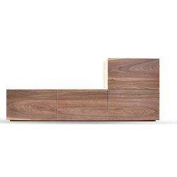 Mark Jupiter - Walnut Media Console - Entertainment Centers And Tv Stands