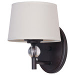 Maxim Lighting International - Rondo 1-Light Wall Sconce, Oil Rubbed Bronze - Create a welcoming space with the Rondo Wall Sconce. This 1-light wall sconce is finished in oil rubbed bronze with glass shades and shines to illuminate your living space. Hang this sconce with another (sold separately) to frame your mantel or a doorway.