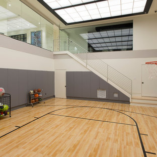 Large traditional indoor sport court in DC Metro with white walls.