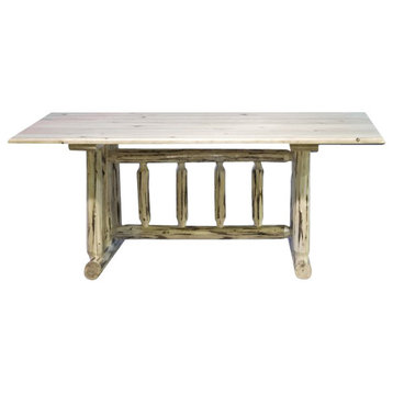 Montana Collection Trestle Based Dining Table, Ready to Finish