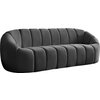 Elijah Velvet Upholstered Sofa, Gray