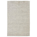 Jaipur Living - Jaipur Living Beecher Handmade Solid Beige/Gray Area Rug, 8'x11' - The hand-loomed Cybil collection is a statement of modern minimalism and sleek appeal. 100% natural wool forms the durable and plush construction of the solid Beecher area rug, while the heathered neutral colorway lends subtle dimension in beige and light gray tones.
