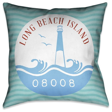Long Beach Island Decorative Pillow, 18"x18"