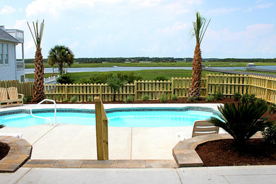 Inspiration for a coastal pool remodel in Wilmington