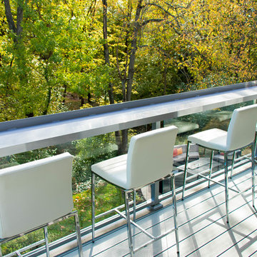 Contemporary Outdoor Room and Fire Pit Area