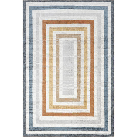 Nuloom Alienor Striped Machine Washable Area Rug, Multicolor 7'10"x10'