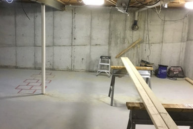 Basement - eclectic basement idea in Grand Rapids