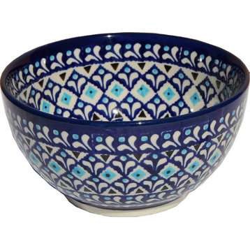 Polish Pottery  Ice Cream/Cereal Bowl, Pattern Number: 217a