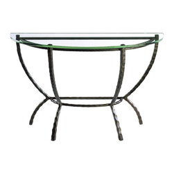 Hudson Demi Lune Console by Charleston Forge - Side Tables And End Tables