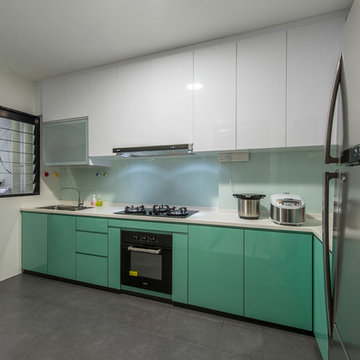 Contemporary design ( Punggol Way HDB 5 Room)