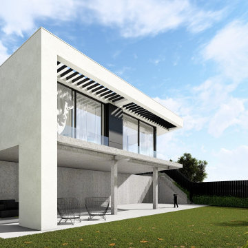 Jardín delantero de la casa Taiano
