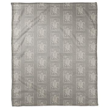 Sea Turtle Stamp Gray 50x60 Throw Blanket