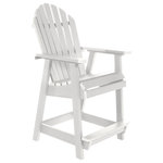 Sequioa - Sequoia Muskoka Adirondack Deck Dining Chair, Counter Height, White - Our unique, proprietary synthetic wood has been used extensively in world-famous, high-traffic environments since 2003.  A favorite wood-alternative for engineers at major theme parks, its realism and natural beauty means that it has seen use in projects ranging from custom furniture to fencing, flooring, wall covering and trash receptacles.
