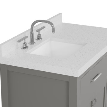 Caroline Parkway 36'' Grey Bathroom Vanity