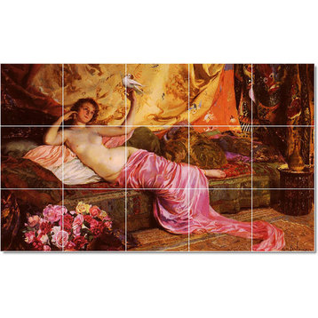 Georges Antoine Rochegrosse Women Painting Ceramic Tile Mural #103, 60"x36"