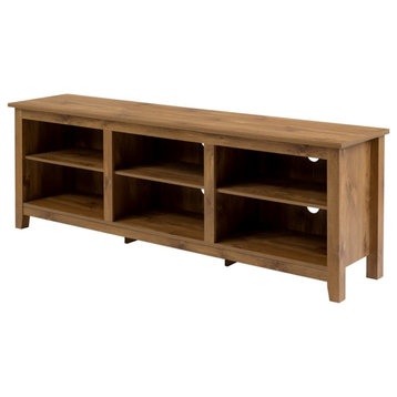 Pemberly Row 70" Essentials Series TV Stand in Barnwood Finish