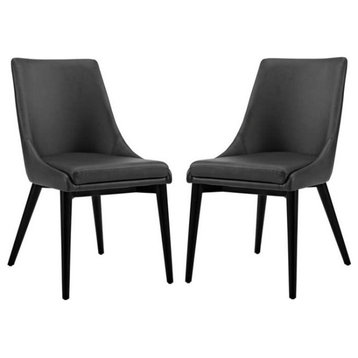 Viscount Set of 2 Vinyl Dining Side Chairs