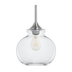 Ariella Casella Clear Glass Stem Hung Pendant Lamp