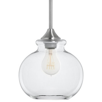 Ariella Casella Clear Glass Stem Hung Pendant Lamp