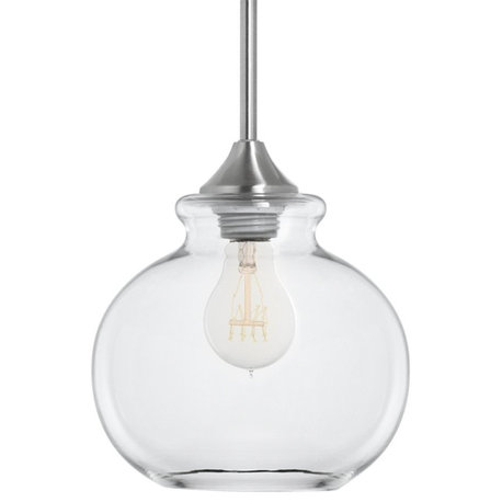 Ariella Casella Clear Glass Stem Hung Pendant Lamp
