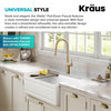 Kraus New Oletto Modern Single Handle Pull Down Kitchen Faucet, Brushed Gold