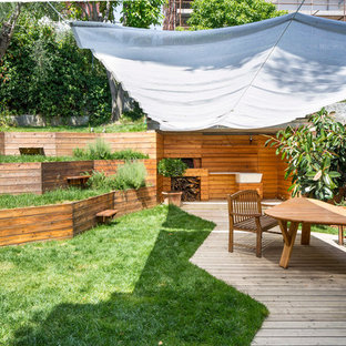 Inspiration pour un jardin urbain avec un mur de soutènement.