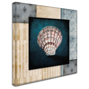 LightBoxJournal 'Blue Sea Clam Shell 2' Canvas Art, 14" x 14"