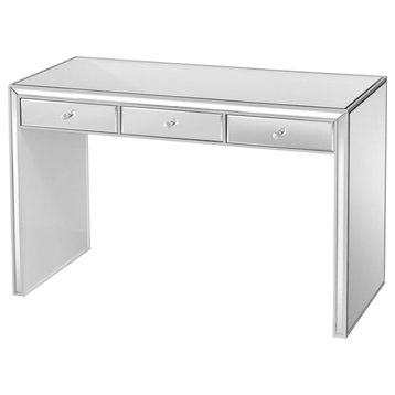 Leah Premium Mirrored Vanity Table, Silver