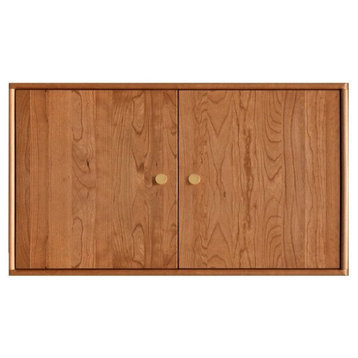 Cherry Solid Wood Wardrobe, Cherry Wood Wardrobe Top Cabinet 35.4x22.4x19.7"