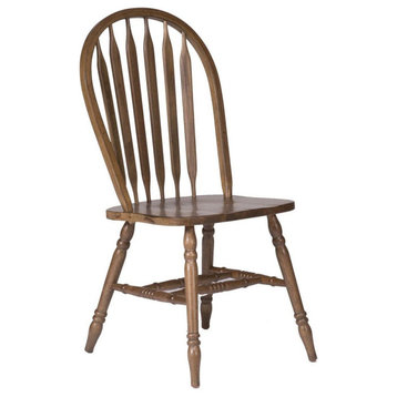 Liberty Furniture Carolina Crossing Windsor Side Chair, Honey-Set of 2