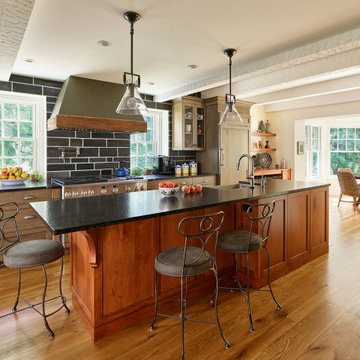 New enlarged kitchen with breakfast room addition