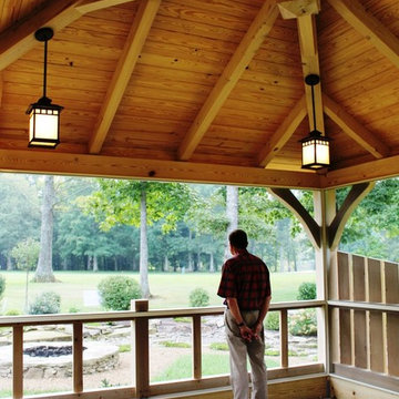 Screened In Heavy Timber Pavilion in East Tennessee
