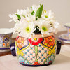 Novica Handmade Floral Michoacan Ceramic Vase
