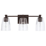 Capital Lighting - Myles Three Light Vanity, Bronze - Stylish and bold. Make an illuminating statement with this fixture. An ideal lighting fixture for your home.