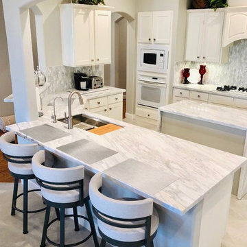 Kitchen Remodel with Waterfall Island