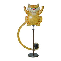 Cheshire Cat TM127 Yellow Pendulum Sky Hook - Decorative Objects And Figurines