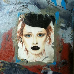Pretty Girl Seven - Mixed Media Art