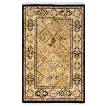 Mogul, One-of-a-Kind Hand-Knotted Area Rug, Brown, 2'7"x4'1"