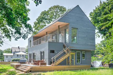 Example of an exterior home design in New York