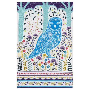 Woodland Owl Cotton Tea Towel