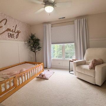 Blackout Cellular Shades with Lined Drapery for a Toddler Bedroom