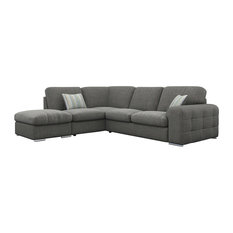 Riga Corner Sofa, Slate Grey, Left Facing