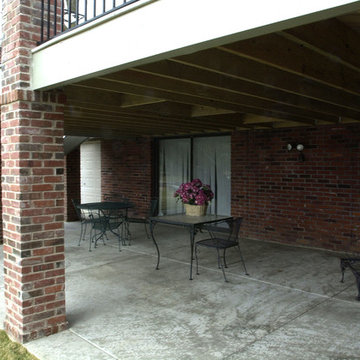 Custom Deck with Brick Columns