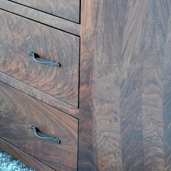 Walnut Dresser with Curved Sides - Dressers