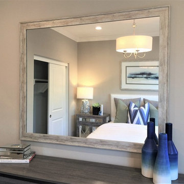 Cora Edge Distressed Silver Gold Rectangle Decorative Wall Mirror