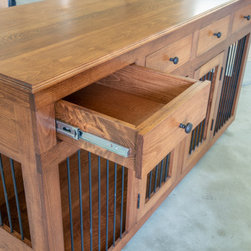 Large Double Kennel with Drawers - Dog Kennels And Crates