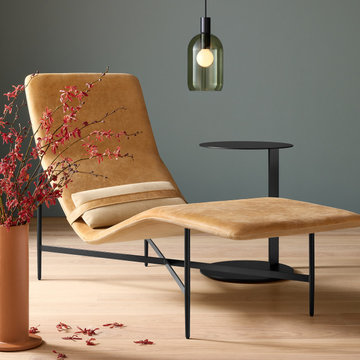 Blu Dot Deep Thoughts Chaise - Camel Leather