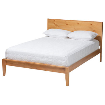 Marana Natural Oak and Pine Wood Full Platform Bed